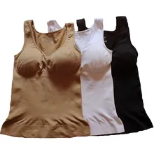 Для женщин Body Shaper облегающий жилет без рукавов для похудения талии Управление Живот Нижнее белье с подкладками цвет черный, белый, бежевый моделирующая одежда
