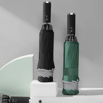 

Automatic Umbrella Reverse Folding Business Umbrella with Reflective Strips Umbrellas Rain for Men Women Windproof Unbrella