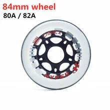 8 pieces 84mm Transparent 80A 82A elastic PU skating wheel for hockey roller skates shoes inline speed skating tyre rodas Hyper