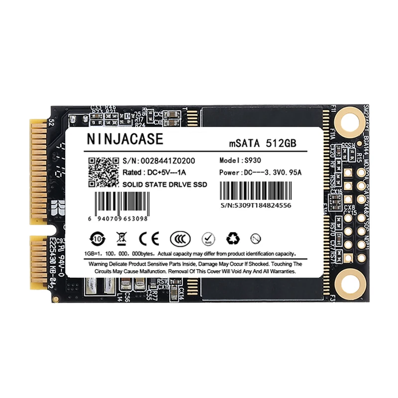 NINJACASE mSATA SSD 128gb 256gb 512GB mSATA SSD 1TB 2TB HDD For computer 3X5 Internal Solid State h