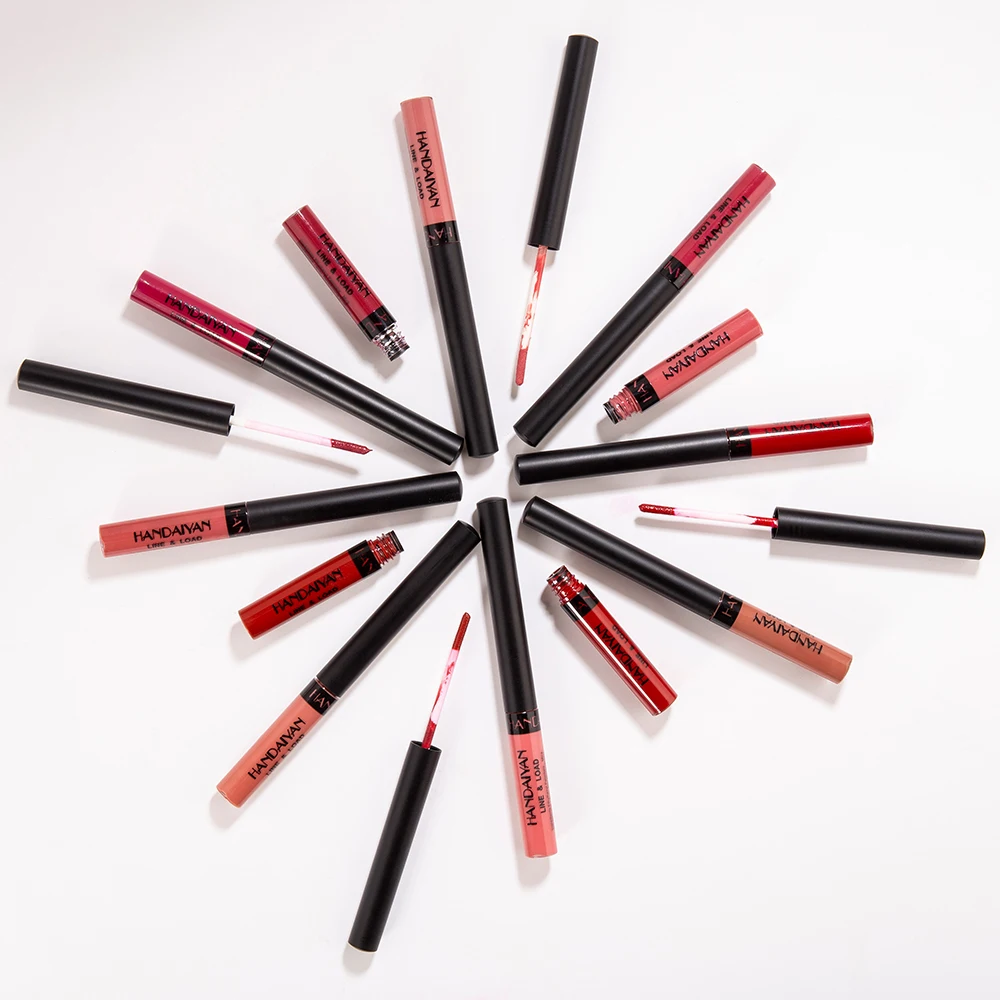 Lip Tint Matte Lipstick Waterproof Lipgloss Lips Makeup Long Lasting Lipsticks Pigment Velvet Red labiales Matte Lip Gloss