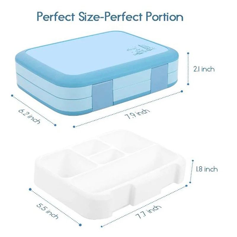 MICCK BPA 2 шт. Ланч-бокс для детей с отделениями мультфильм герметичный Bento box Microwavable еда большой ящик для хранения еды