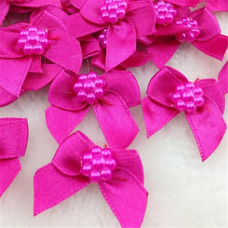 Mini Satin Ribbon Flowers Bows Gift Craft Wedding Decoration 50pcs satin ribbons ribbon decoration ribbon supplies satin ribbon