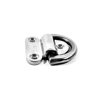 

2pcs Stainless Steel Folding Pad Eye Lashing Ring Tie Down Boat RV 45mm