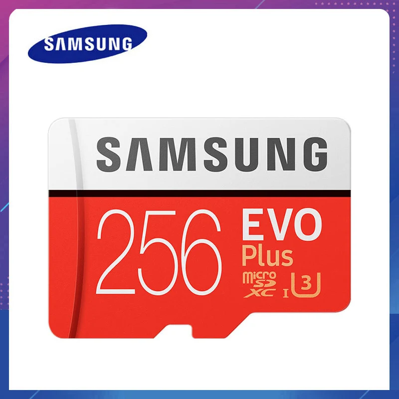 Оригинал Samsung EVO Micro SD C10 U3 4K 32GB 64GB 128GB карта памяти 100 МБ/с. 256GBFlash SD/TF MicroSD для