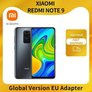 Redmi Note 9 Global Version 3GB+64GB Xiaomi SmartPhone MTK Helio G85 Octa Core 48MP Quad Rear Camera 6.53" 5020mAh 1