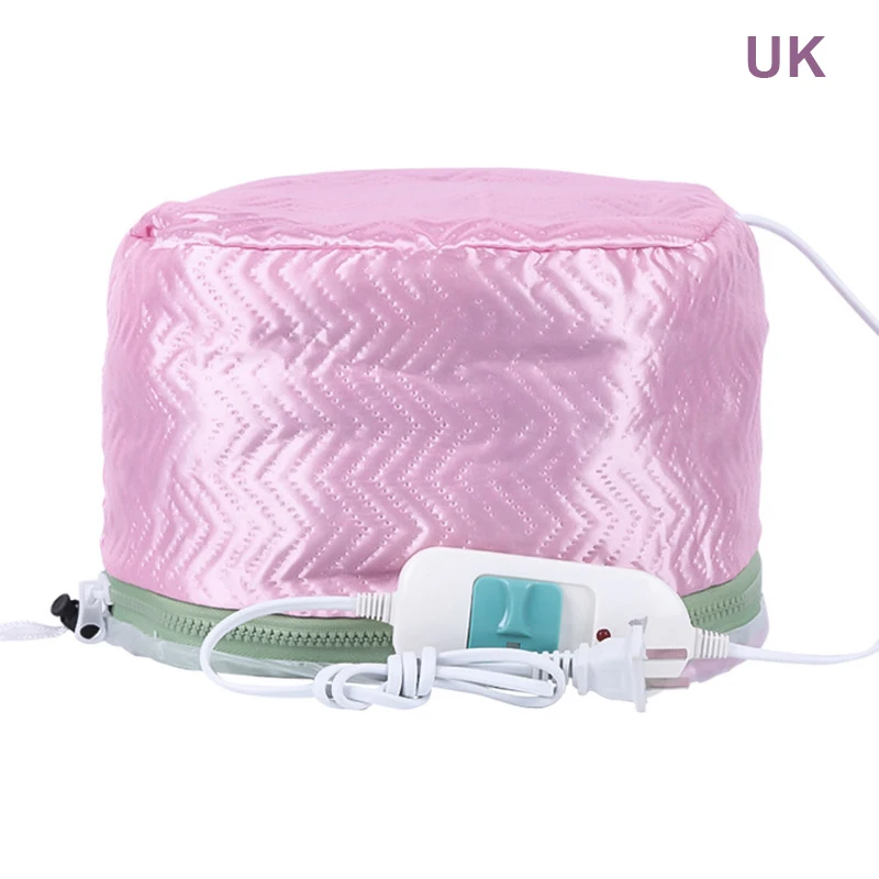 UK Plug Электрическая маска для волос, запекающая Крышка для масла, термообработка, контроль температуры, защита для волос, отпариватель, крышка, высокое качество - Цвет: UK Plug