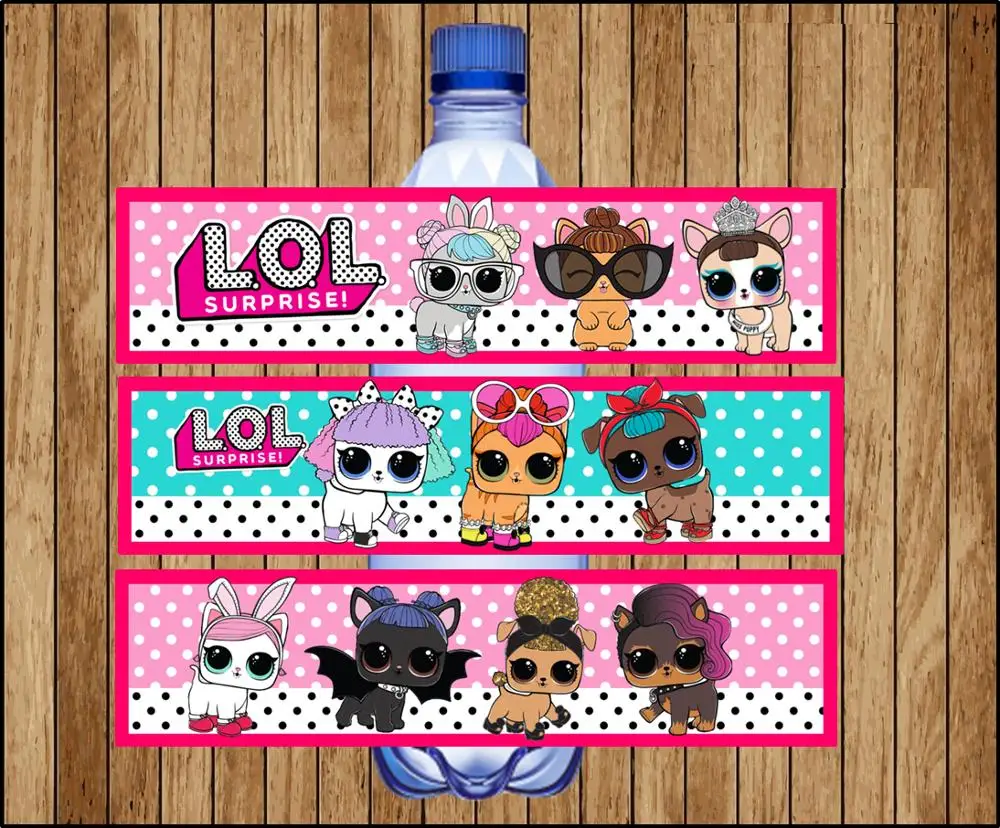 Loll Water Bottle Labels, Personalized Birthday Party Water Bottle Labels, Children Girls Party Label, - Party & Holiday Diy Decorations - AliExpress