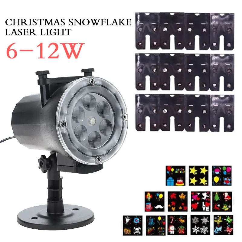 Landscape Lamp LED Moving Christmas Xmas Projector Lights Portable Plastic Indoor Outdoor Lawn Lamp Garden Party Birthday
