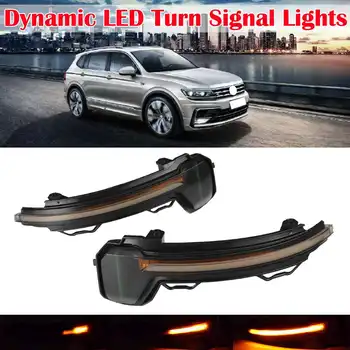 

Pair Dynamic Led Turn Signals Flowing LED Side Wing Rearview Mirror Light lamp for VW Tiguan MK2 17-19 for Touareg MK3 19+