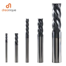 

Solid Carbide roughing end mills 4 flute CNC milling cutter bits router bit for metal rough machining 50 hrc 6mm to 20mm sizes