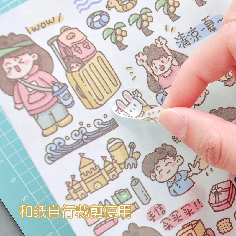 4 листа/набор Мультяшные наклейки для дневника|Канцелярские наклейки| |