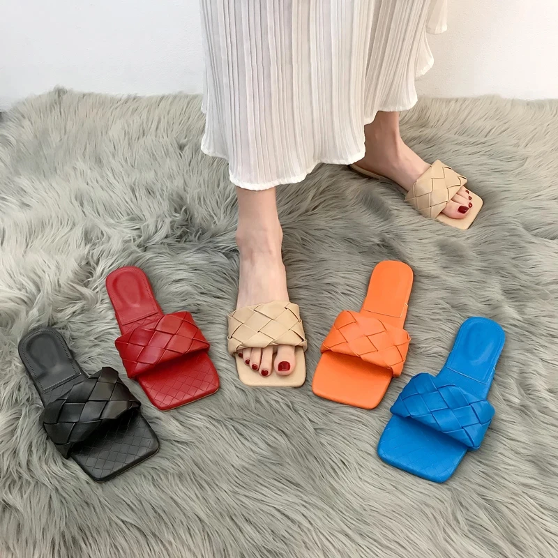 Пляжные шлепанцы Rimocy из искусственной кожи для женщин Летние повседневные