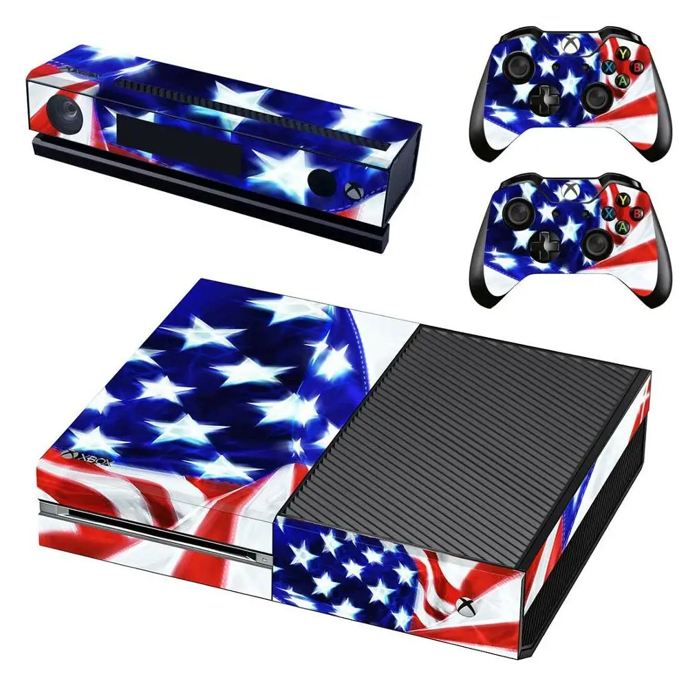 Американский флаг наклейка s для xbox one виниловая кожа Наклейка Pegatinas Adesivos для xbox one консоль Kinect два контроллера Скины - Цвет: GSTM2366