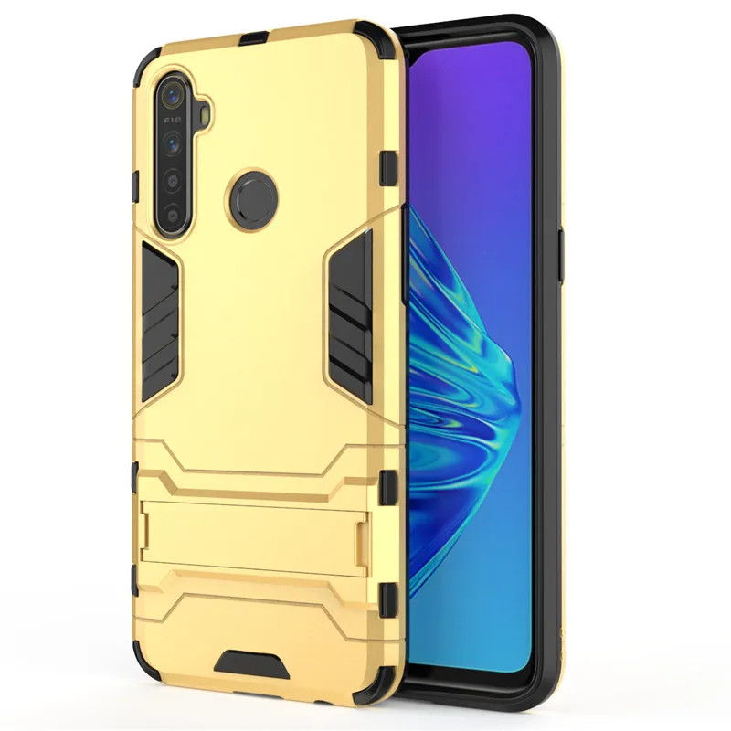 gold Жесткий защитный чехол-накладка для OPPO R15X K3 K1 AK1 Fundas Coque противоударный чехол-подставка для телефона Oppo Realme X C2 3 5 5Pro чехол s - Цвет: gold