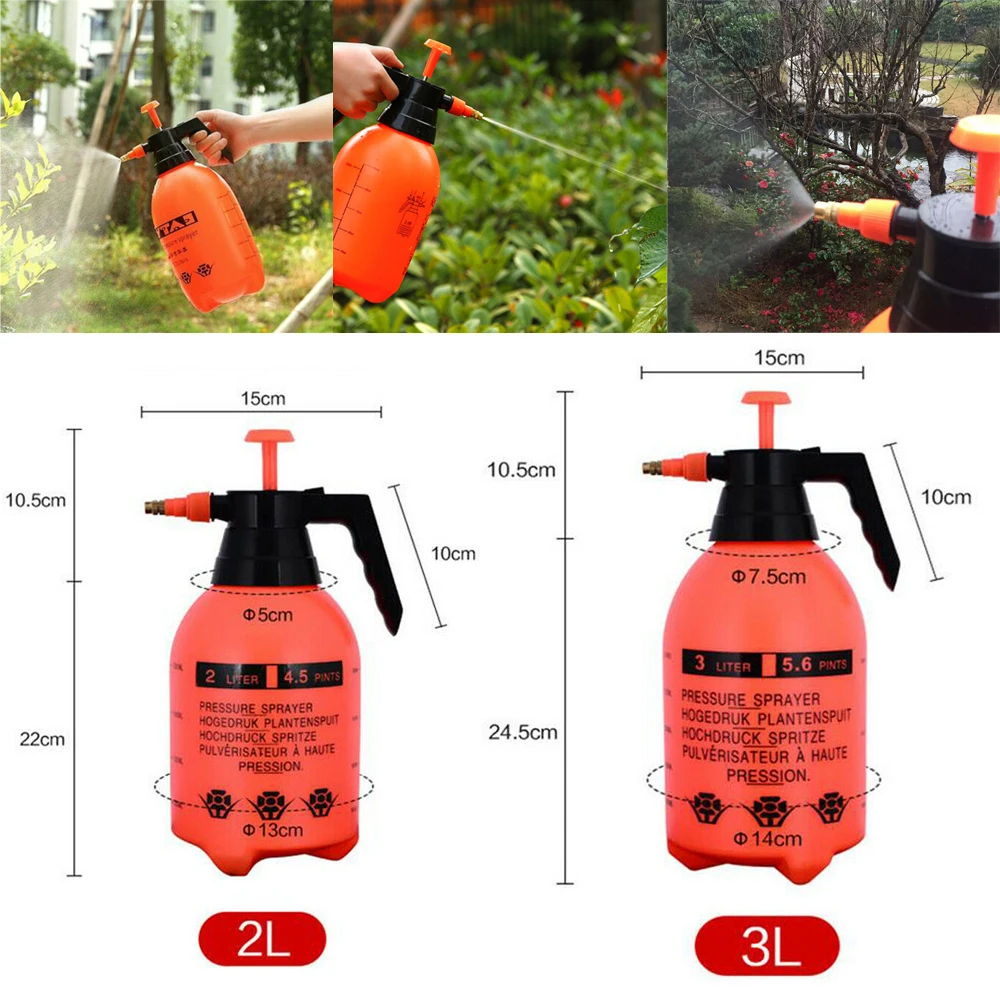 AA 2/3L Pressure Garden Spray Bottle Handheld Sprayer Home Water Pump Sprayer Adjustable Portable Chemical Hand Pressure Trigger AA 2/3L Pressure Garden Spray Bottle Handheld Sprayer Home Water Pump Sprayer Adjustable Portable Chemical Hand Pressure Trigger