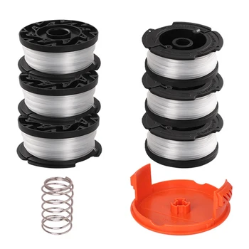 

8PCS/Set Replacement Nylon Spool Grass String Trimmer Mower Line Replacement String Trimmer Wire Compatible for BLACK DECKER