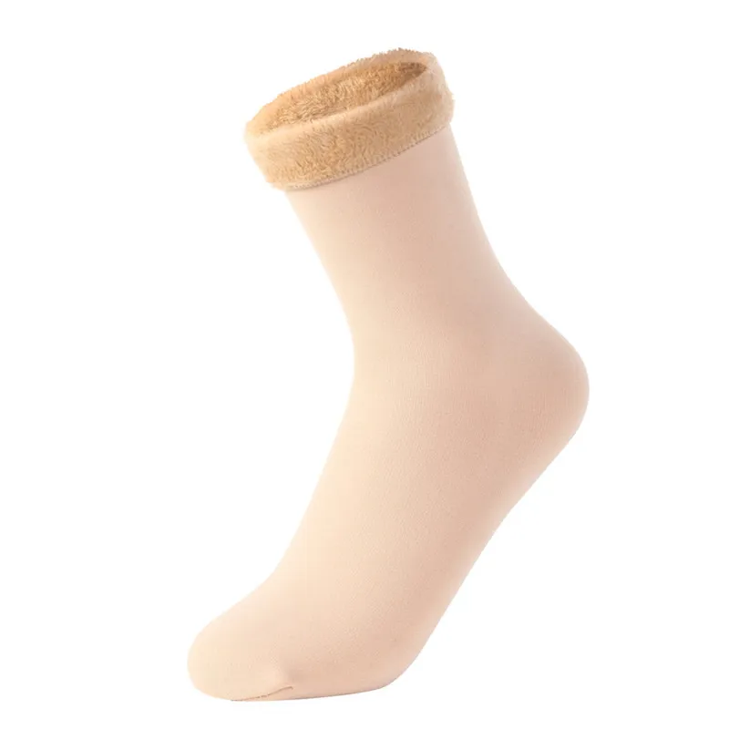 Зимние теплые женские утепленные шерстяные кашемировые зимние носки бесшовное бархатное сапоги для мужчин - Цвет: 1