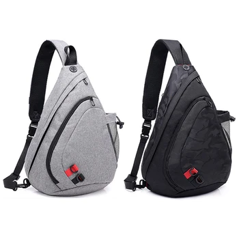 

Waterproof Black Camouflage Small Chest Bag Boy Rucksack Male One Shoulder Sling Back Pack Crossbody Bags Black