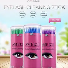 100 штук Горячая ватный тампон ресниц Тип наращивание ресниц чистящее средство, Макияж Специальный ватным тампоном, инструменты для макияжа