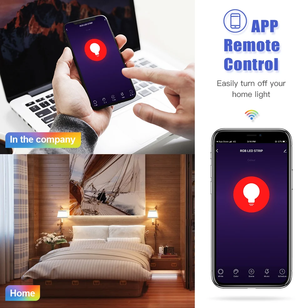 COOLO Tuya 15W 18W WiFi 스마트 전구 E27 RGB LED 램프 지능형 디밍이 가능한 따뜻한 흰색 램프 Google 홈 Alexa 음성 제어