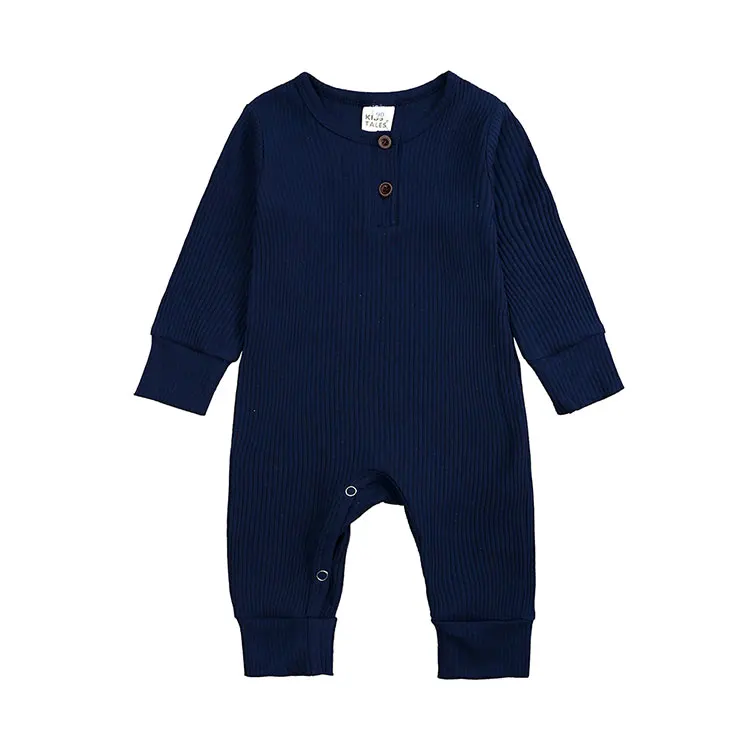 cor sólida roupas de bebê menina macacão moda bebê menino roupas de algodão manga longa da criança macacão roupas infantis meses