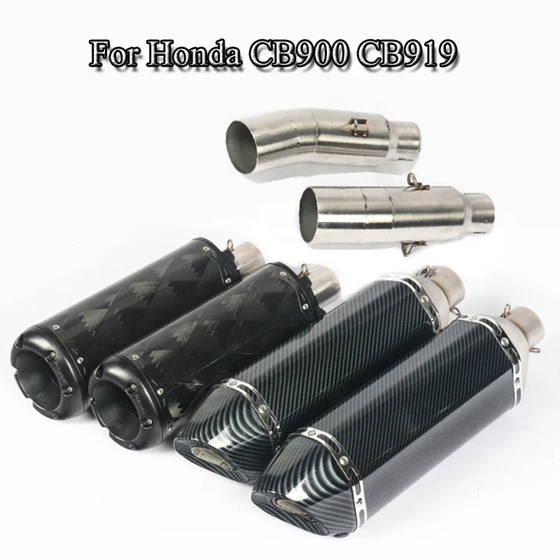 

CB900 CB919 Motor Exhaust System Piep Connect Middle Pipe Left & Right Link Pipe With Exhaust Muffler Pipe For Honda CB900 CB919
