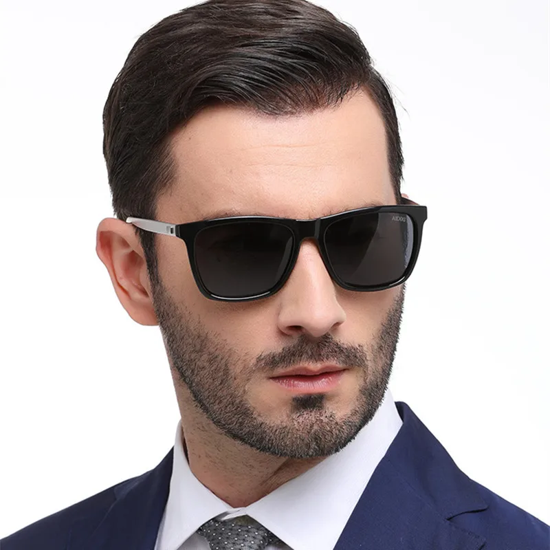 

Classic Aluminum Polarized Sunglasses Men Designer 2021 Trend Driving Square Sun Glasses For Men Vintage Sunglasses Male Shades