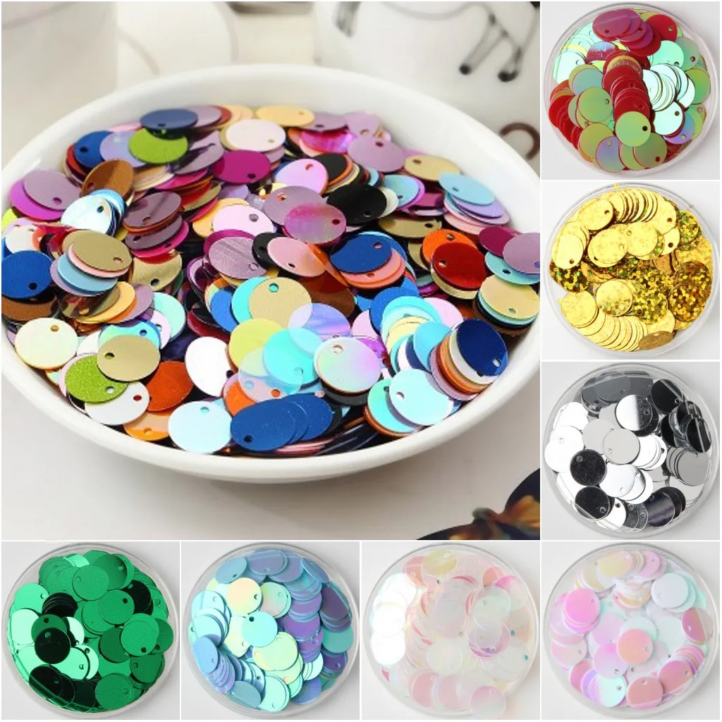 10/15/20/25/30mm Flat Round Loose Sequins Paillettes Sewing Craft DIY Accessories for Wedding Garment 10g