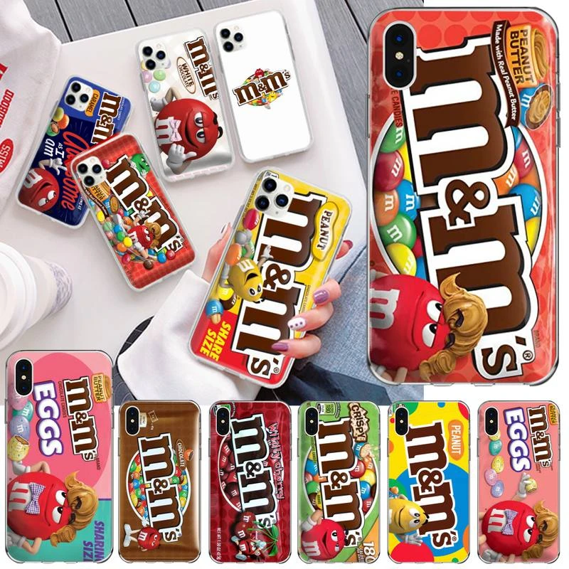 M&Ms Chocolate Phone Case for iphone 12 pro max mini 11 pro XS MAX 8 7 6 6S Plus X 5S SE 2020 XR cover iphone 6s phone case