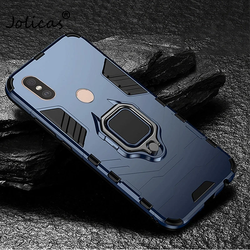 Blue Роскошный бронированный чехол для телефона для Xiaomi mi 9T Red mi Note 5 7 Чехол-держатель с кольцом для Red mi K20 6 Pro Red mi 5 Plus чехол-подставка - Цвет: Blue