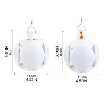 

Solar LED Bulb Light USB Rechargeable Portable Camping Fishing Tent Emergency Ni Q0KF