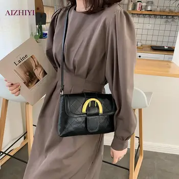 

Women Bags 2020 New Vintage Pure Color Shoulder Crossbody Sling Bag Female Flap PU Leather Messenger Handbags