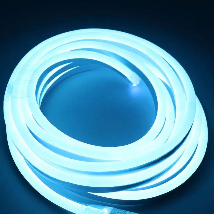 220v Светодиодные ленты 2835 100M разноцветные неоновые Водонепроницаемый Светодиодные ленты Светодиодные лампы 5 м 20 100 Водонепроницаемый 220V неоновая лампа наружного освещения - Испускаемый цвет: Ice Blue