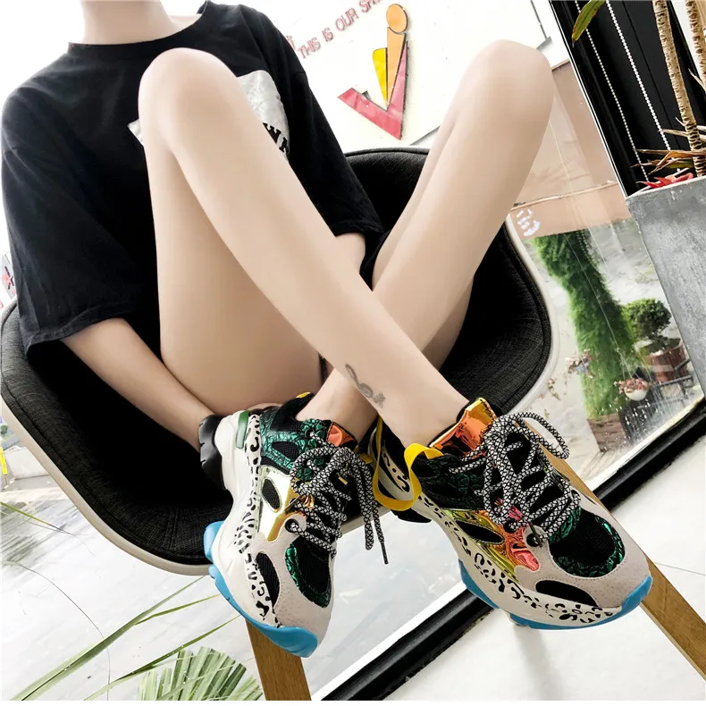 CAGILKZEL 2019 Women Platform Sneakers Fashion Woman Sneakers Shoes Casual Flats Soft Woman Chunky Shoes Ladies Shoes (7)