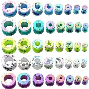 

Acrylic Ear Stretcher Taper Colorful Expander Acrylic Screw Back Flesh Tunnel Hollow Plug Gauge Piercing Body Fashion Jewelry