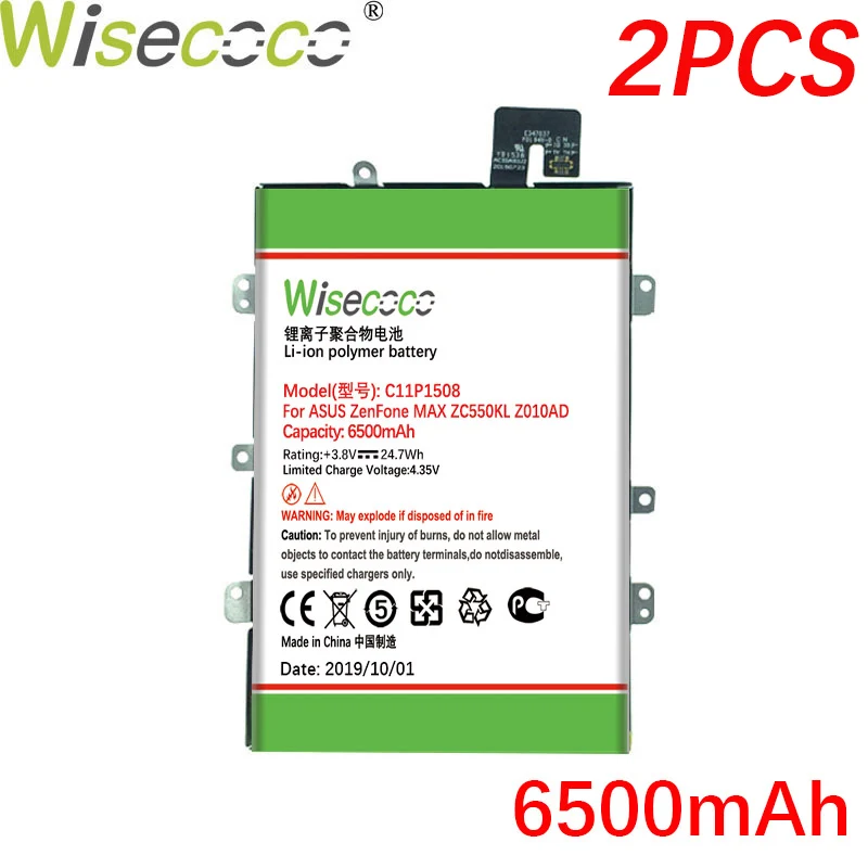 Wisecoco 2 шт./лот C11P1508 недавно произведенный Аккумулятор для ASUS Zenfone Max ZC550KL Z010AD Z010DD Z010D Z010DA телефон Встроенный аккумулятор