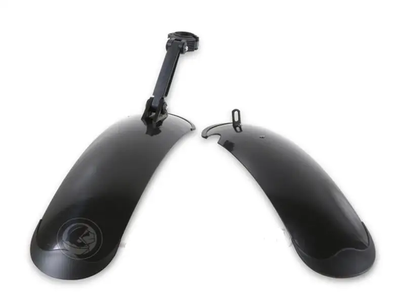 Garde-boue Avant Et Arrière Pour VTT / Vélo De Neige 26 Pouces Avec Pneus 4.0 (largeur 110 Mm) - En Plastique PP Orange, Réglable Et Facile à Monter