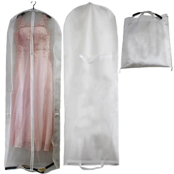 

Wedding Dress Hanging Garment Bags Dust Proof Clothes Bag with Clear Window Evening Dresses Gown Dust Cover Storage Travel Bags