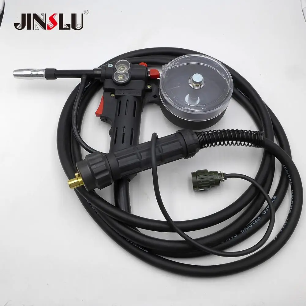 

4 Meters MIG Welder Spool Gun Wire Feeder Aluminum Welder Use Standard Spool with Euro Connection 24V DC Motor Free Nozzle