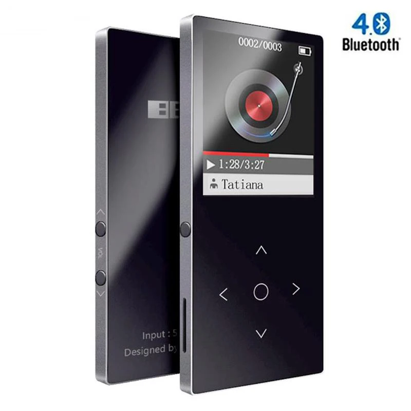 Bluetooth-K8-Black Новейший mp3-плеер с сенсорной кнопкой, Bluetooth, BENJIE, K8, ультратонкий, 8 ГБ, музыкальный плеер, 1,8 дюймов, экран без потерь, HiFi Звук, с fm-радио - Цвет: Bluetooth-K8-Black