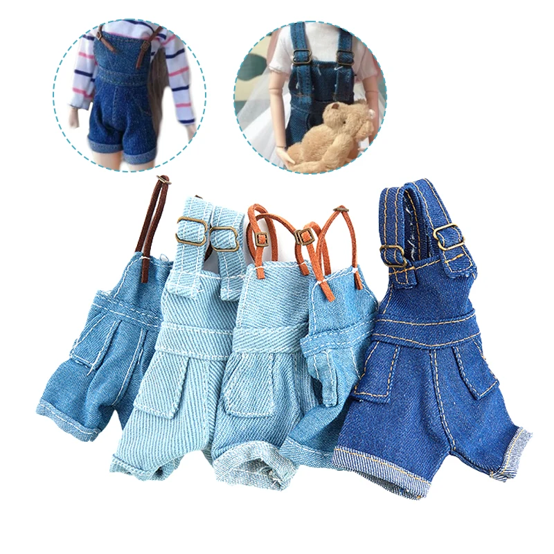 Fashion Suspenders Trousers Outfits Set For BJD SD 29 Cm Doll Clothes Accessories Play House Dressing Up Doll Overalls