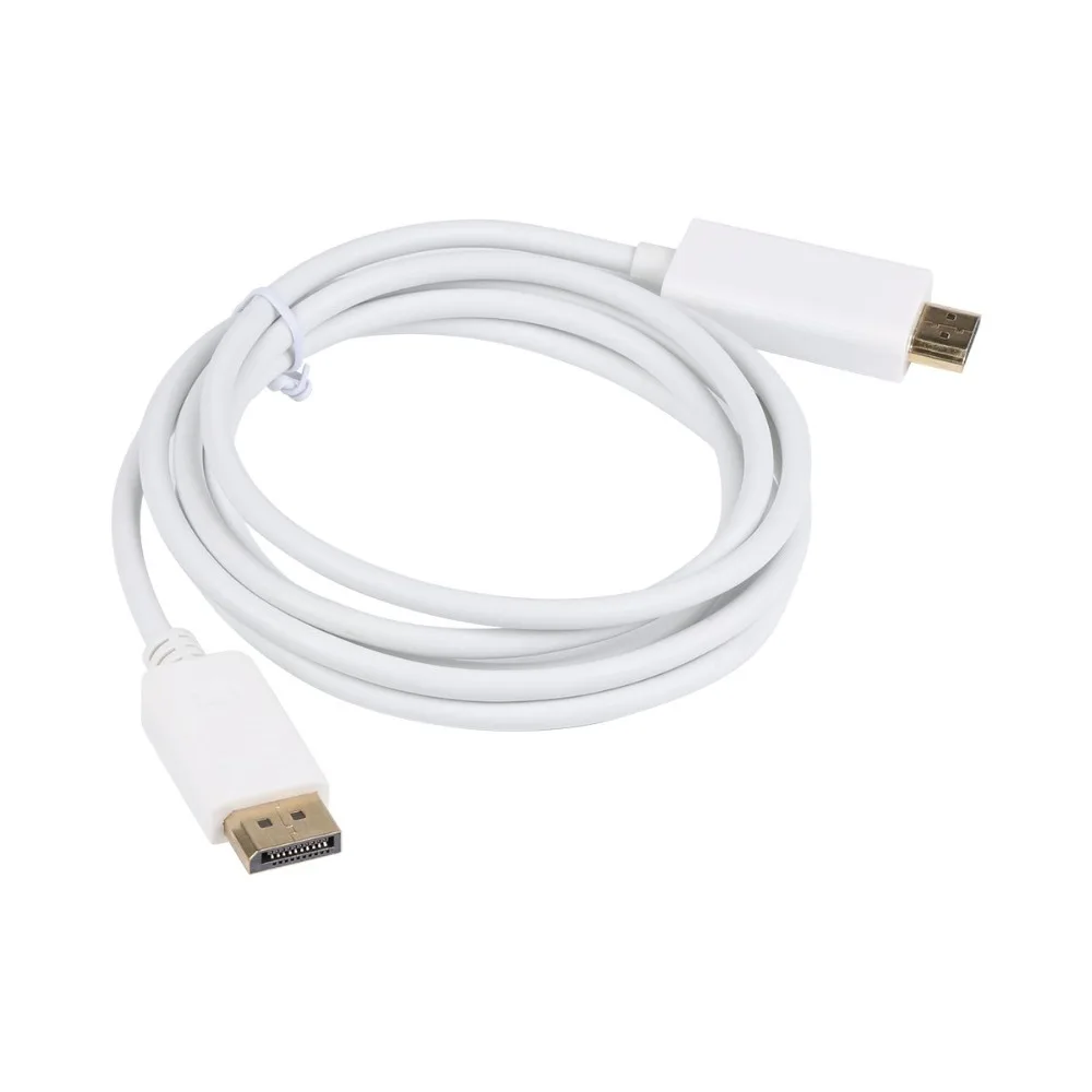 Горячая 1,8 м Displayport DP к HDMI Мужской кабель адаптер для ноутбука проектор HDTV черный/белый FS