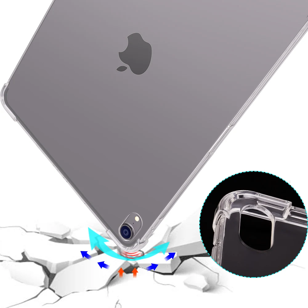 Для Apple iPad Pro 11 чехол ТПУ прозрачный силиконовый мягкий для дюймов Чехол 12 9