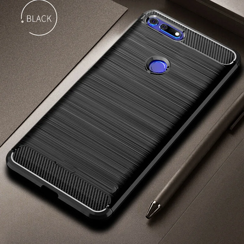 Защитный чехол для телефона из ТПУ Honor View 20 углеродного волокна huawei V20 экрана