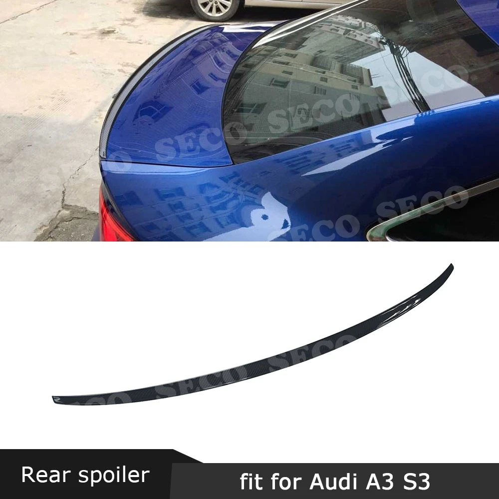 FRP из углеродного волокна Задняя накладка на Багажник крыло для Audi A3 S3 седан 2013- стайлинга автомобилей