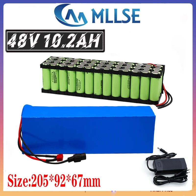 48v литий ионный аккумулятор 10.2Ah 1000w 13S3P комплект батарей для электровелосипеда 54 6