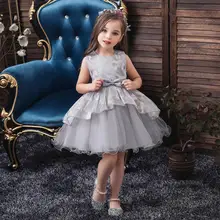 Детское платье-пачка принцессы на День рождения; праздничное платье для девочек; кружевное детское платье подружки невесты; элегантное платье для девочек; одежда для маленьких девочек