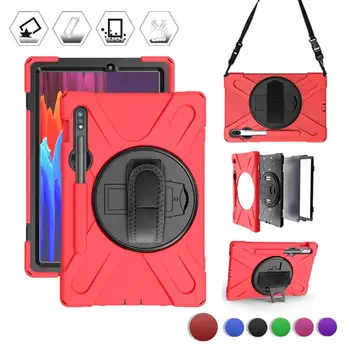 

tab s7 case 11 inch Heavy Duty Rugged Shockproof Case 360 Rotating Kickstand/Hand+Neck Strap for Samsung tab s7 SM-T870/T875 11"