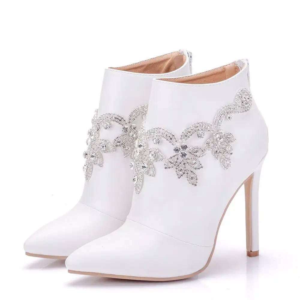 

Fashion Women High Quality Ankle Boots Sexy High Heels Zipper Shoes Woman Wedding Party Riding Boots